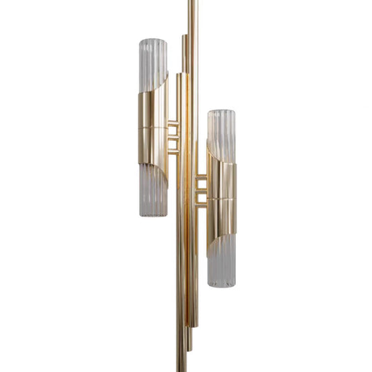 The Byron Art Deco Brass Wall Sconce - 35"