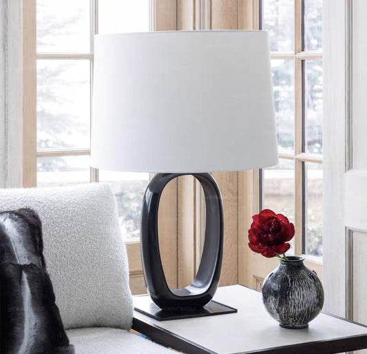 The Modernist Sculptural Metal Table Lamp